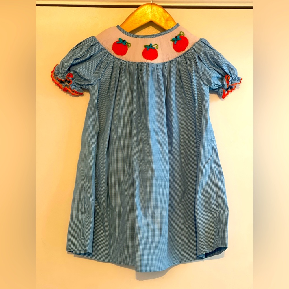 Smocked pumpkin dress